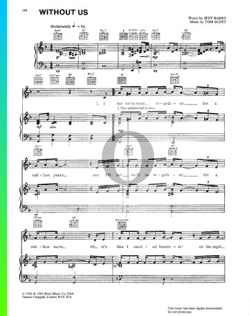 Without Us Partitura