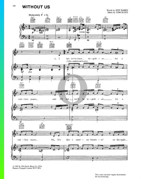 Without Us Musik-Noten