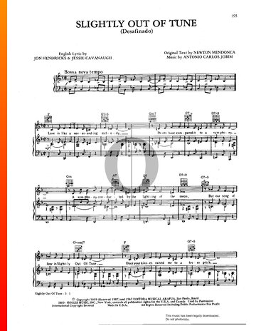 Desafinado (Slightly Out Of Tune) Sheet Music