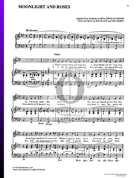 Moonlight And Roses Musik-Noten