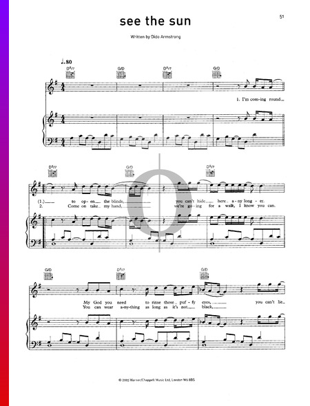 See The Sun Partitura