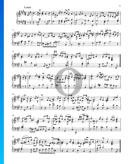 Partita en La Majeur, BWV 1006: 2. Loure Partition