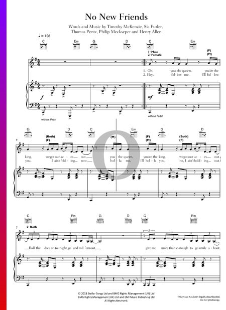 No New Friends Sheet Music