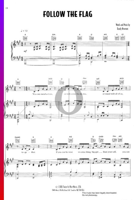 Follow The Flag Musik-Noten