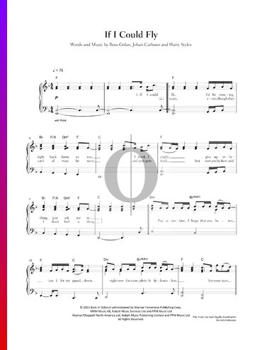 If I Could Fly Sheet Music