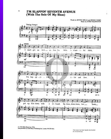 I'm Slappin' Seventh Avenue (With The Sole Of My Shoe) Sheet Music