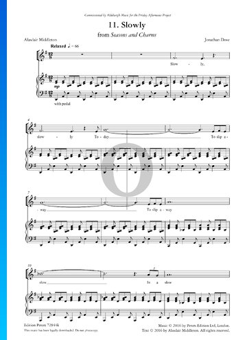 Slowly Sheet Music