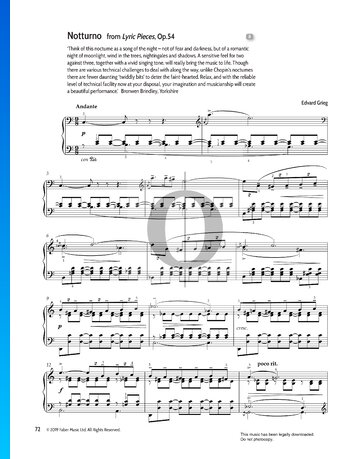 Lyrische Stücke Op. 54 Nr. 4: Notturno Musik-Noten
