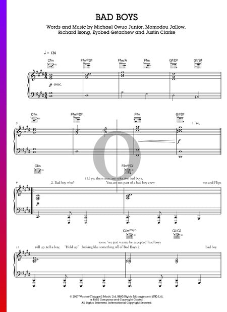 Bad Boys Sheet Music
