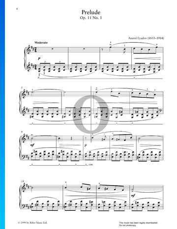 Prelude, Op. 11 No. 1 Spartito