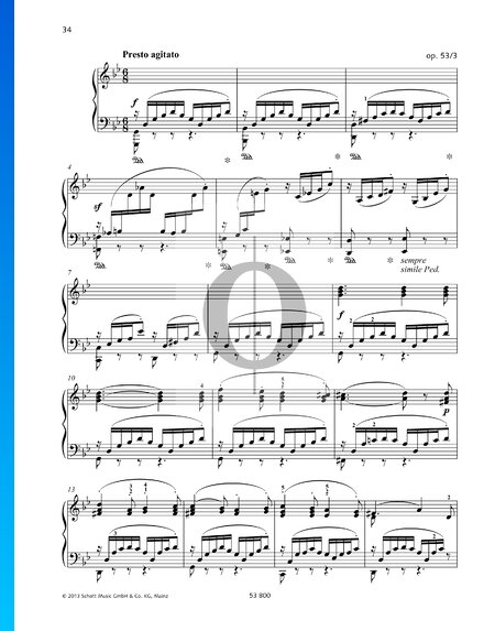 Lied ohne Worte, Op. 53 Nr. 3: Presto agitato in g-Moll