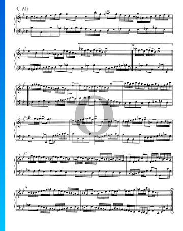 Suite francesa n.º 2 en do menor, BWV 813: 4. Aire Partitura