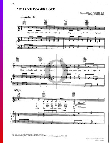 My Love Is Your Love Sheet Music