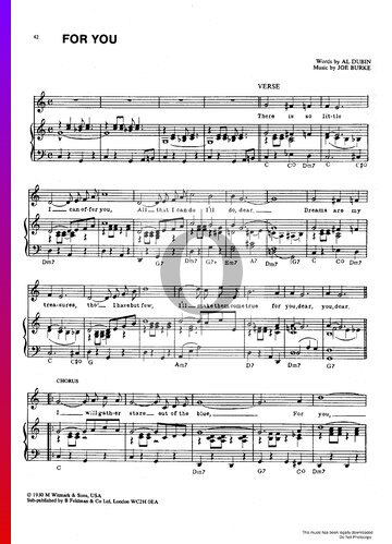For You Sheet Music