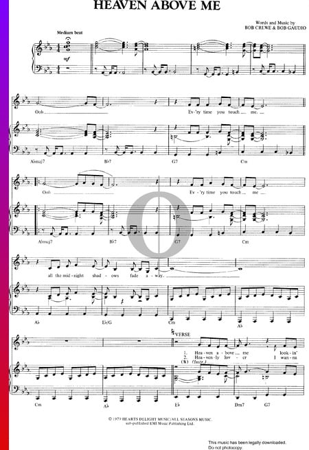 Heaven Above Me Sheet Music