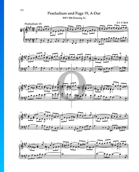 Preludio en la mayor, BWV 888