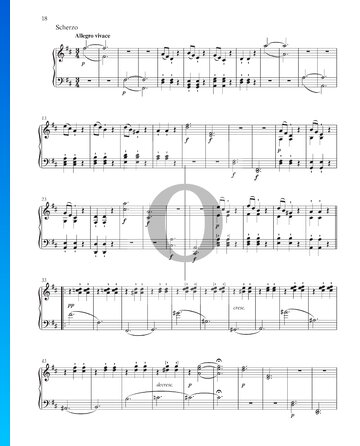 Grande Sonate in D-Dur (''Pastorale''), Op. 28: 3. Scherzo Musik-Noten
