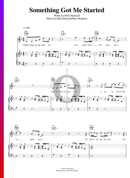 Something Got Me Started Sheet Music