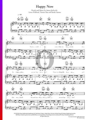 Happy Now Sheet Music