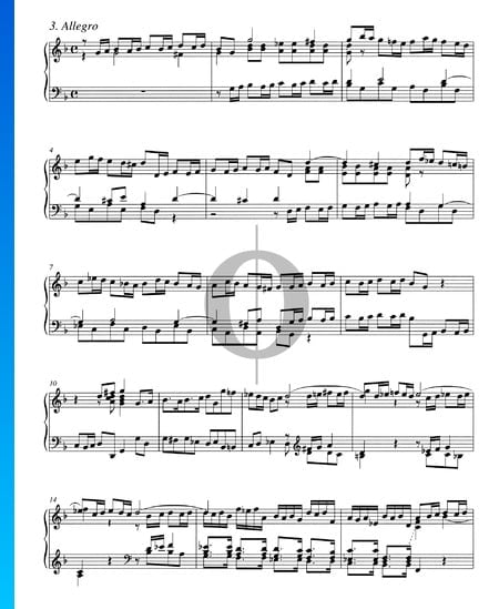 Concerto in G Minor, BWV 985: 3. Allegro Sheet Music