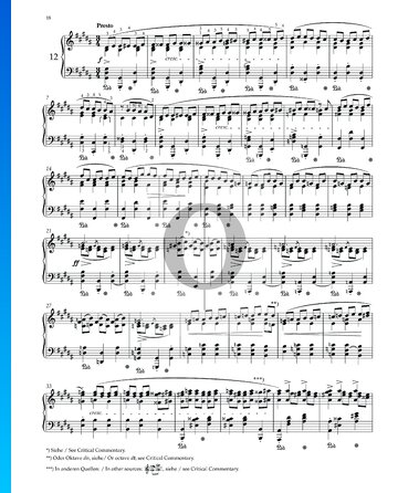 Prélude gis-Moll, Op. 28 Nr. 12 Musik-Noten