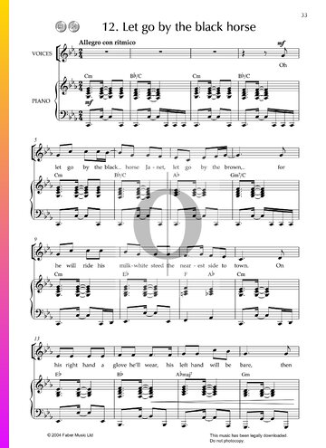 Let Go By The Black Horse Sheet Music