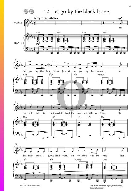 Let Go By The Black Horse Sheet Music