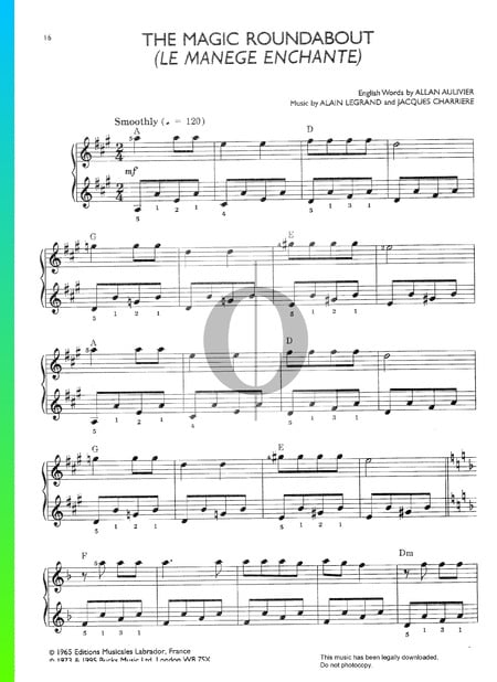 The Magic Roundabout (Le Manege Enchante) Musik-Noten