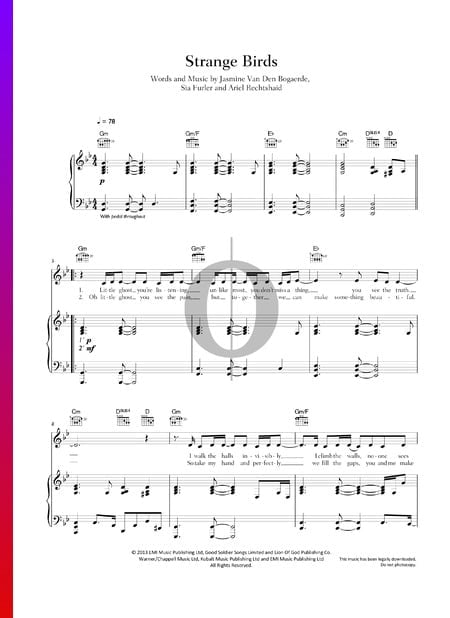 Strange Birds Partitura