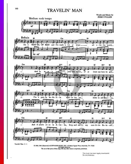 Travelin' Man Sheet Music