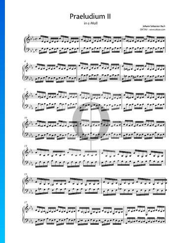 Prelude 2 C Minor, BWV 847 Sheet Music