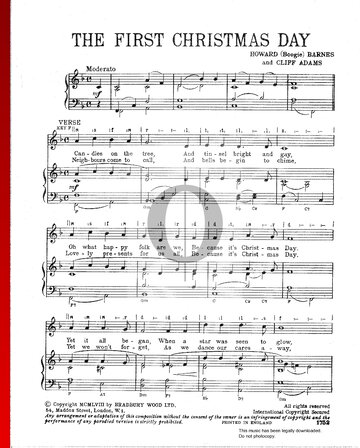 The First Christmas Day Sheet Music