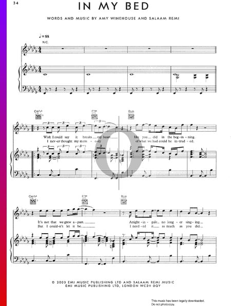 In My Bed Sheet Music