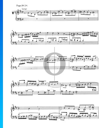 Fuga 24 en si menor, BWV 869 Partitura
