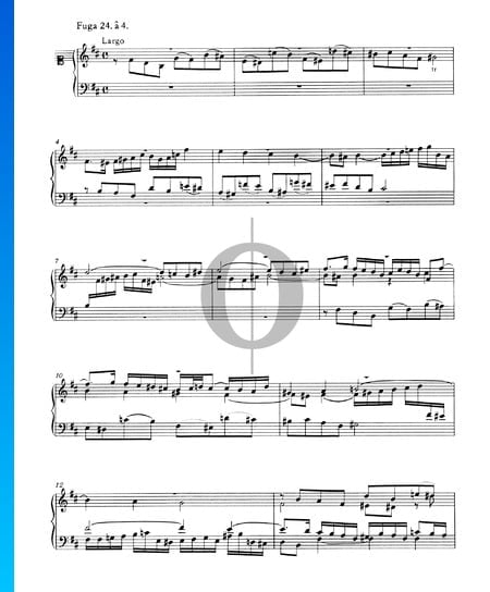 Fuge 24 h-Moll, BWV 869 Musik-Noten