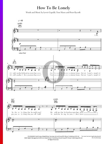 How To Be Lonely Sheet Music