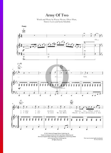 Army Of Two Sheet Music