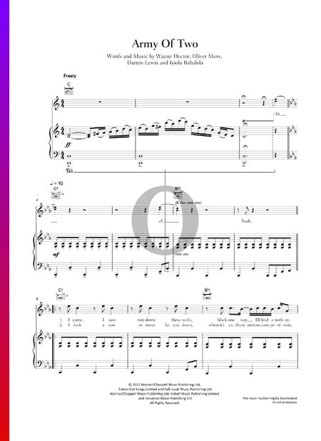Army Of Two Sheet Music