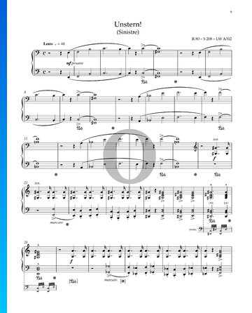 Sinistre, S. 208 Sheet Music
