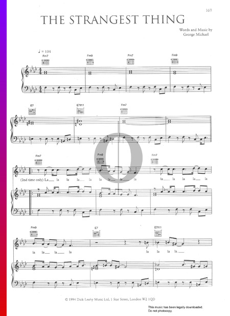 The Strangest Thing Musik-Noten