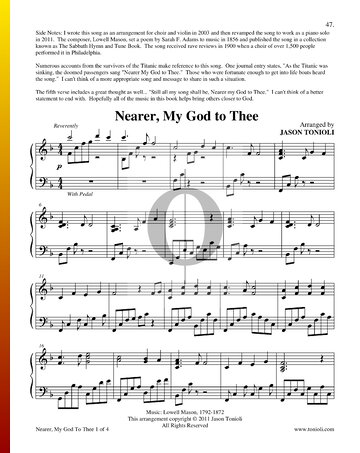 Nearer, My God to Thee Musik-Noten