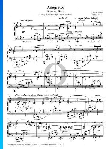 Symphony No. 5: Adagietto Musik-Noten