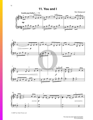 You And I Partitura