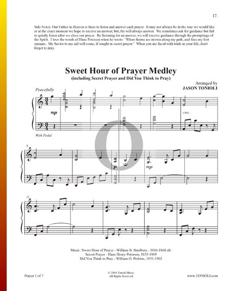Sweet Hour of Prayer (Medley)
