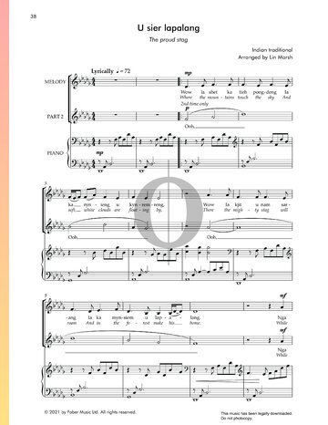 U sier lapalang (The Proud Stag) Sheet Music