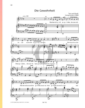 Die Gewohnheit Sheet Music