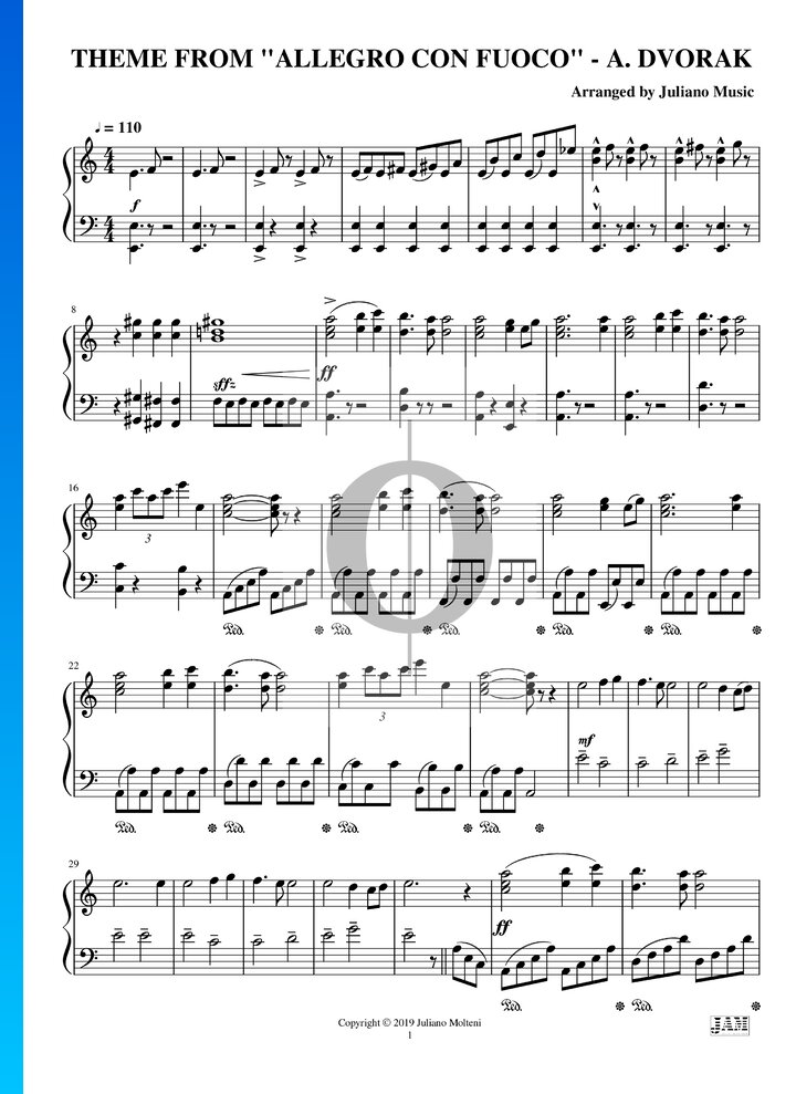 Aus Der Neuen Welt Symphonie Symphonie Nr. 9 (Aus der neuen Welt), Op. 95: Allegro con fuoco (Thema