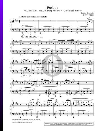 Prelude II (Andante con moto e poco rubato) Sheet Music