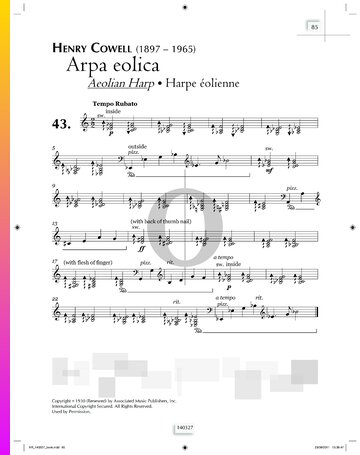 Aeolian Harp Musik-Noten