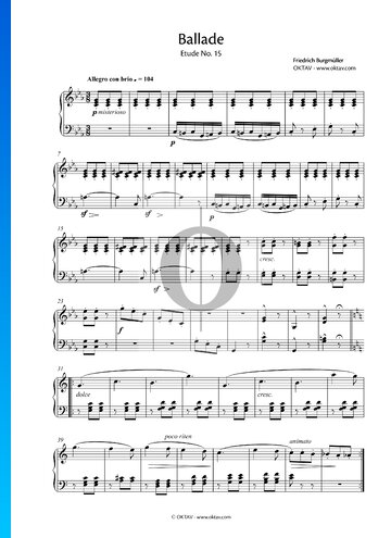 Ballade, Op. 100 No. 15 Sheet Music